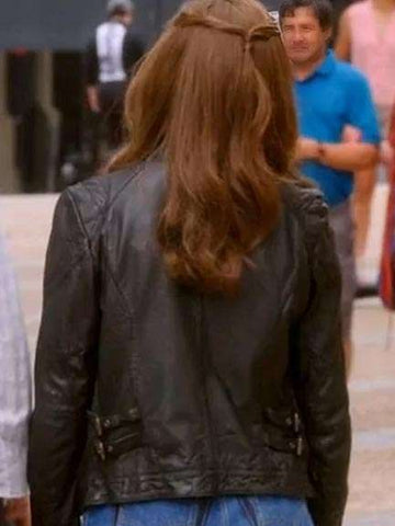 Joey King The Kissing Booth 3 Black Leather Jacket