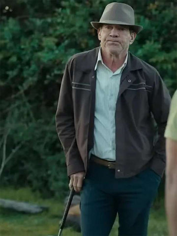Dennis Quaid The Long Game 2023 Brown Cotton Jacket