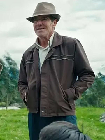 Dennis Quaid The Long Game 2023 Brown Cotton Jacket