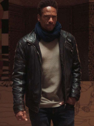 Gary Dourdan The Lost Princess 2025 Black Leather Jacket
