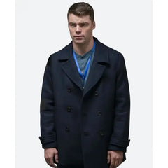 The Night Agent Peter Sutherland Blue Peacoat