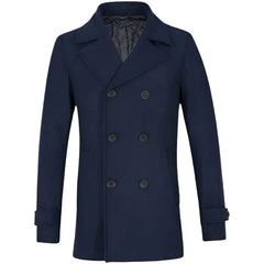 The Night Agent Peter Sutherland Blue Peacoat