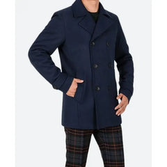 The Night Agent Peter Sutherland Blue Peacoat