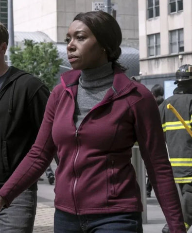 The Night Agent Amanda Warren Maroon Jacket