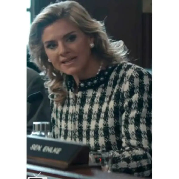 The Residence 2025 Eliza Coupe Checkered Tweed Jacket