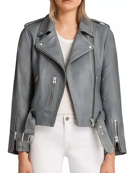 THE ROOKIE NYLA HARPER MOTORCYCLE LEATHER JACKET