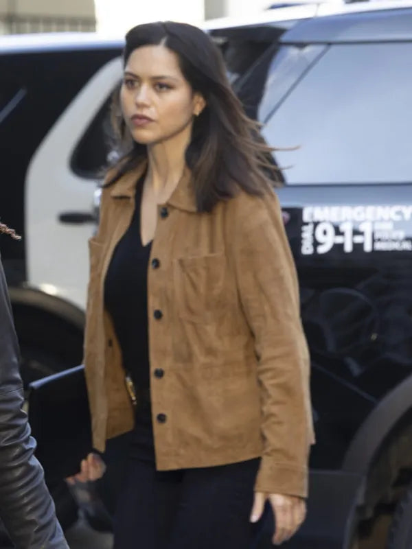 Angela Lopez The Rookie Brown Jacket