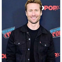 The Running Man Glen Powell Black Denim Jacket