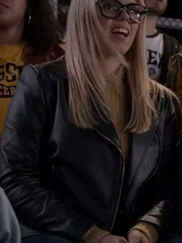 Leighton Murray The Sex Lives of College Girls Black Leather Jacket