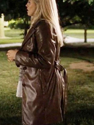 Leighton Murray The Sex Lives of College Girls S01 Brown Leather Coat