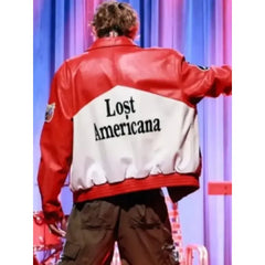 The Tonight Show MGK Red Leather Jacket