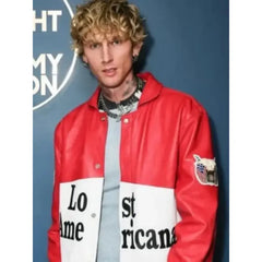 The Tonight Show MGK Red Leather Jacket