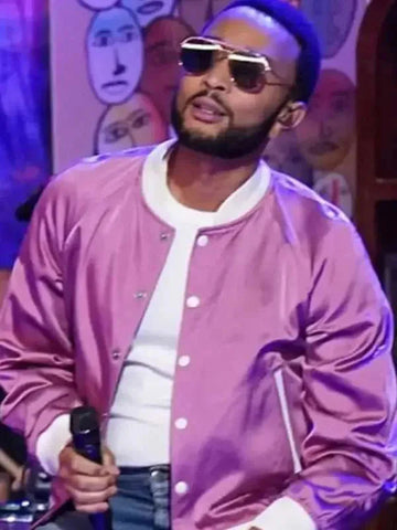 John Legend The Voice S27 Pink Jacket