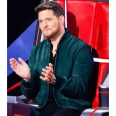 The Voice S28 Michael Buble Suede Leather Jacket