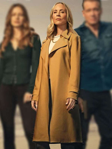 Maria Bello The Waterfront Brown Coat