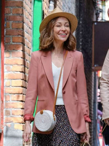 Autumn Reeser The Wedding Veil Inspiration 2023 Pink Blazer