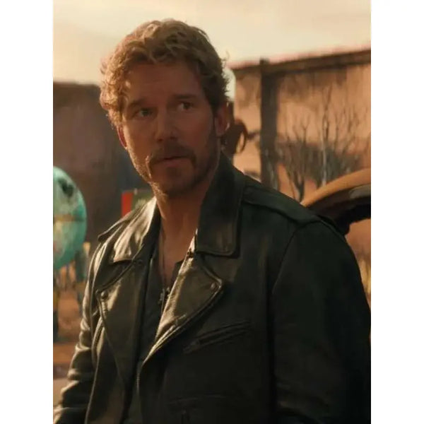The Electric State Black Chris Pratt Leather Jacket