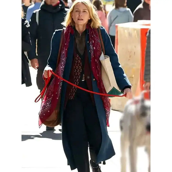 The Friend 2025 Naomi Watts Blue Trench Coat