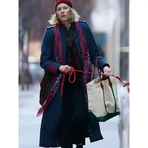 The Friend 2025 Naomi Watts Blue Trench Coat