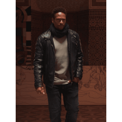 The Lost Princess (2025) Nassim Ikken Biker Black Leather Jacket