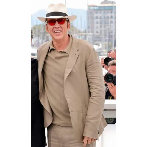 The Surfer (2025) Nicolas Cage Beige Blazer