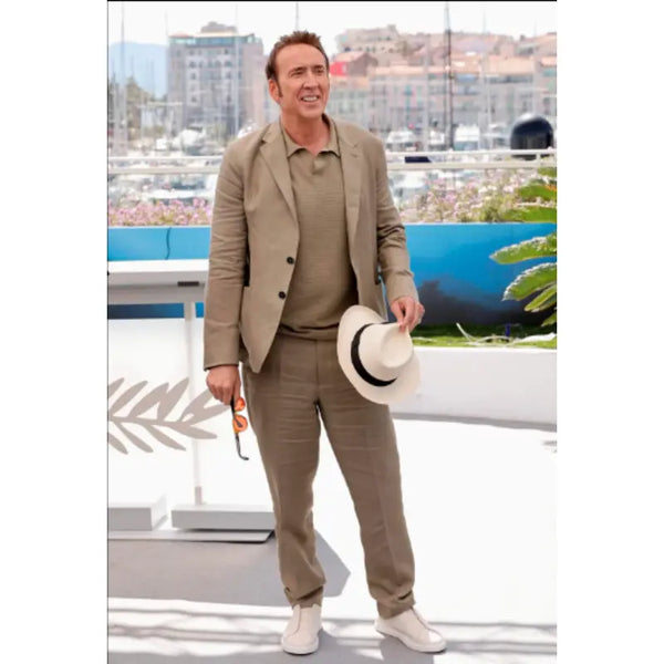 The Surfer (2025) Nicolas Cage Beige Blazer