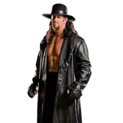 The Undertaker Black Leather Coat