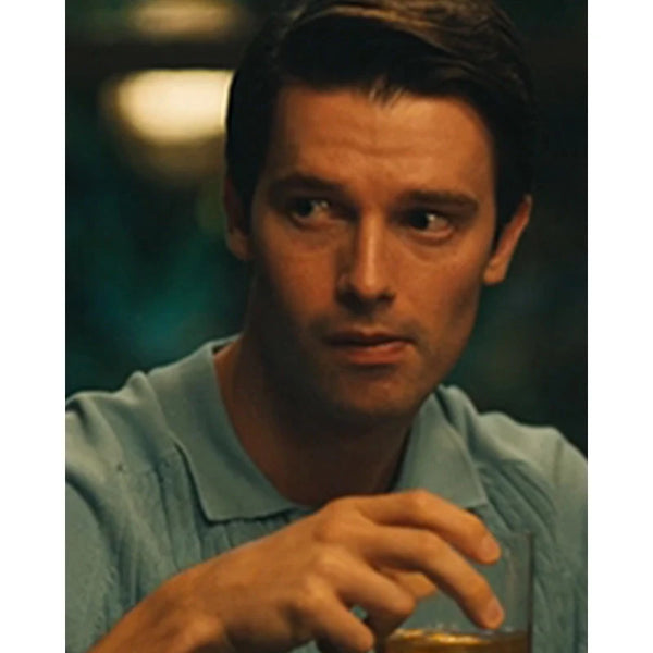 The White Lotus S03 Patrick Blue Polo Shirt