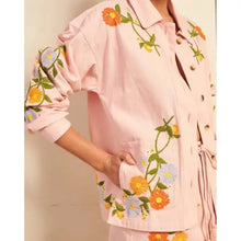 The White Lotus S03 Sarah Catherine Pink Embroidered Shirt