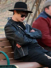 Charlie Tahan Things Like This Black Leather Jacket