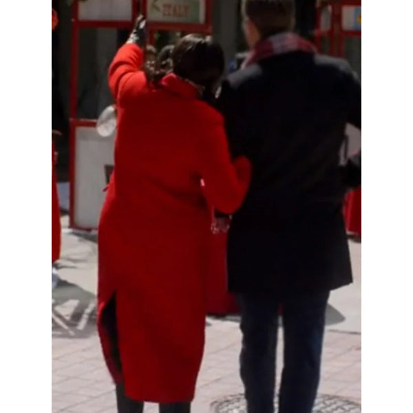 Yes Chef! Christmas 2023 Tia Mowry Red Coat