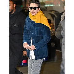 Timothée Chalamet Suede Coat