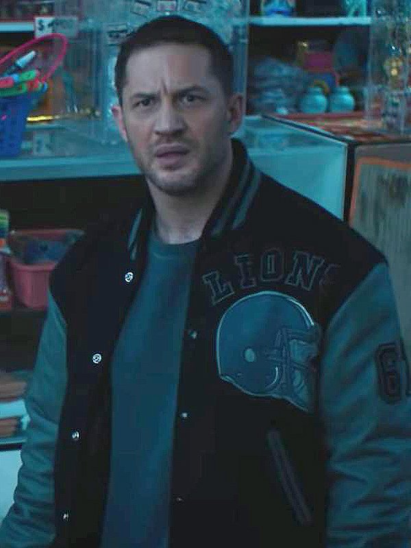 Eddie Brock Venom 2 Detroit Lions Letterman Jacket