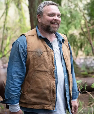 Tracker S02 Drew Powell Brown Vest