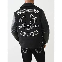 True Religion Black Biker Leather Jacket