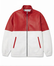 Two Tone Cafe Racer Leather Jacket
