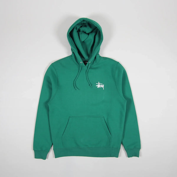 Unisex Basic Stussy Pullover Green Hoodie