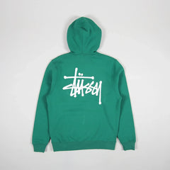 Unisex Basic Stussy Pullover Green Hoodie