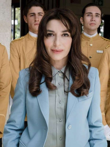 Valentina The White Lotus Blue Suit