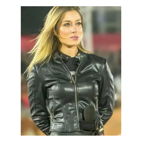 Vanessa Cataneo Faria Black Biker Leather Jacket