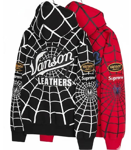 Vanson Leathers x Supreme Spiderman Hoodie