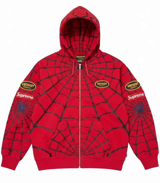 Vanson Leathers x Supreme Spiderman Hoodie