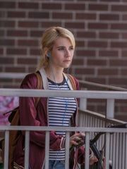 Emma Roberts Nerve Satin Bomber Jacket