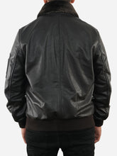 Phillip Vintage Black Bomber Leather Jacket