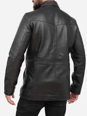 Ronnie Genuine Black Leather Trucker Jacket