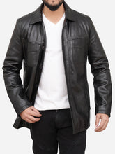 Ronnie Genuine Black Leather Trucker Jacket