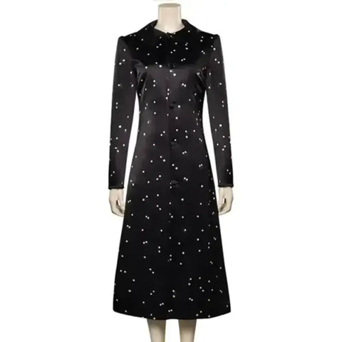 Wednesday S02 Wednesday Addams Floral Black Coat