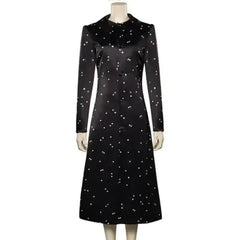 Wednesday S02 Wednesday Addams Floral Black Coat