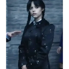 Wednesday S02 Wednesday Addams Floral Black Coat