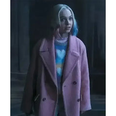 Wednesday S02 Enid Sinclair Pink Wool Coat
